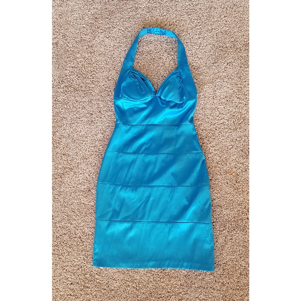 Aqua Mini Party Dress